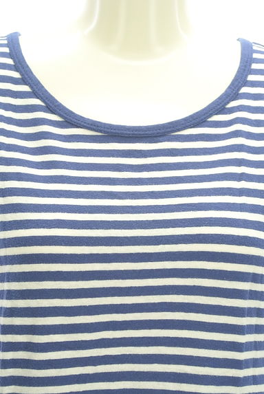 CUBE SUGAR（キューブシュガー）の古着「七分袖ボーダーＴシャツ（Ｔシャツ）」大画像４へ