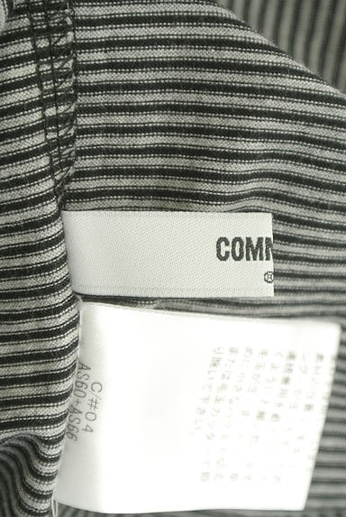 COMME CA（コムサ）の古着「ラメシアーインナー付きアシメボーダーカットソー（Ｔシャツ）」大画像６へ