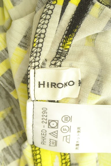 HIROKO KOSHINO（ヒロココシノ）の古着「サイドドロストボートネック柄カットソー（カットソー・プルオーバー）」大画像６へ