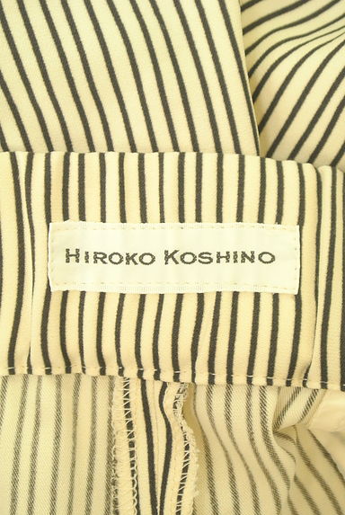 HIROKO KOSHINO（ヒロココシノ）の古着「サイドスリットストライプワイドパンツ（パンツ）」大画像６へ