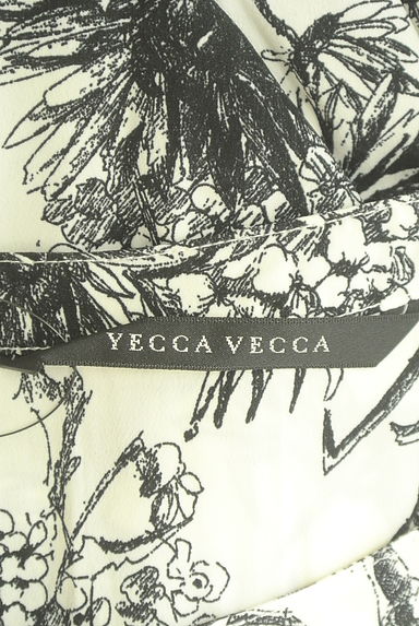 YECCA VECCA（イェッカヴェッカ）の古着「モノトーン花柄ウエストゴムロングワンピース（ワンピース・チュニック）」大画像６へ