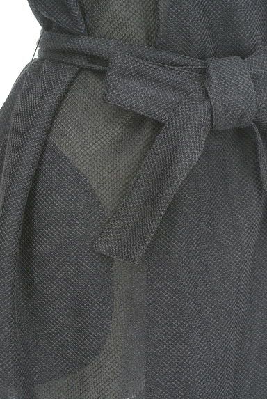 HIROKO KOSHINO（ヒロココシノ）の古着「ベルト付きリネンライクロングジャケット（ジャケット）」大画像５へ