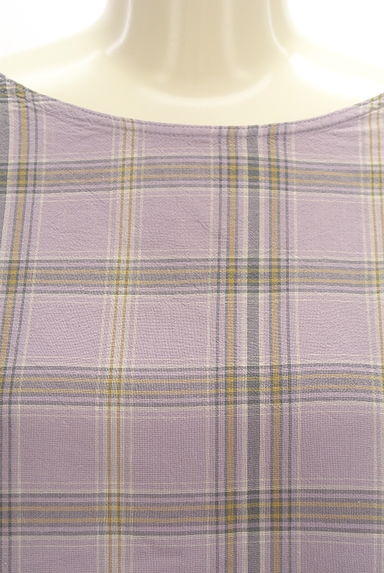 Te chichi（テチチ）の古着「七分袖チェック柄ワイドカットソー（カットソー・プルオーバー）」大画像４へ