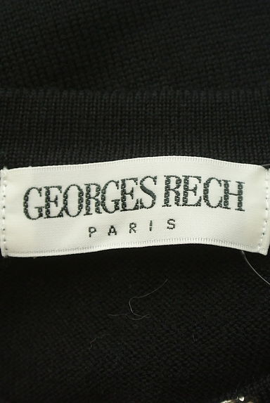 GEORGES RECH（ジョルジュレッシュ）の古着「ビジューネックフロント切替ニットトップス（ニット）」大画像６へ