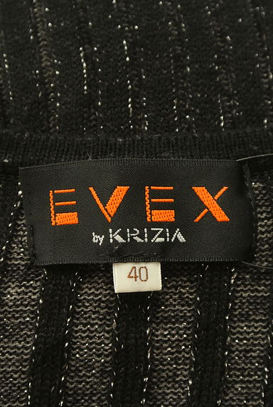 EVEX by KRIZIA（エヴェックス バイ クリツィア）の古着「スリット糸混ボーダーリブニット（ニット）」大画像６へ