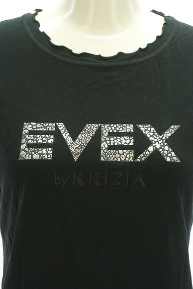 EVEX by KRIZIA（エヴェックス バイ クリツィア）の古着「フロントロゴメロウフリルTシャツ（Ｔシャツ）」大画像４へ