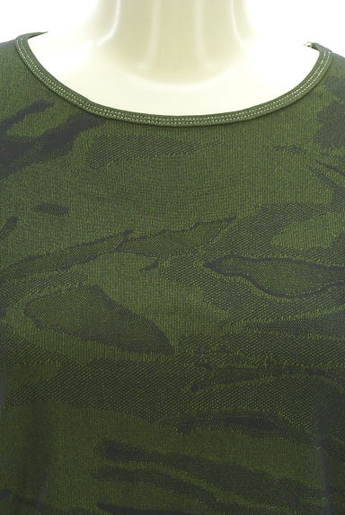 EVEX by KRIZIA（エヴェックス バイ クリツィア）の古着「８分袖迷彩柄ニットトップス（カットソー・プルオーバー）」大画像４へ