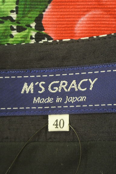 M'S GRACY（エムズグレイシー）の古着「ベルト付きグレンチェック×花柄膝下ワンピース（ワンピース・チュニック）」大画像６へ