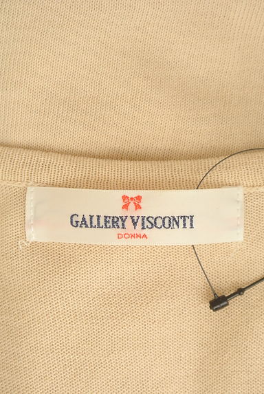 GALLERY VISCONTI（ギャラリービスコンティ）の古着「フラワー刺繍メッシュ切替ノースリニット（ニット）」大画像６へ