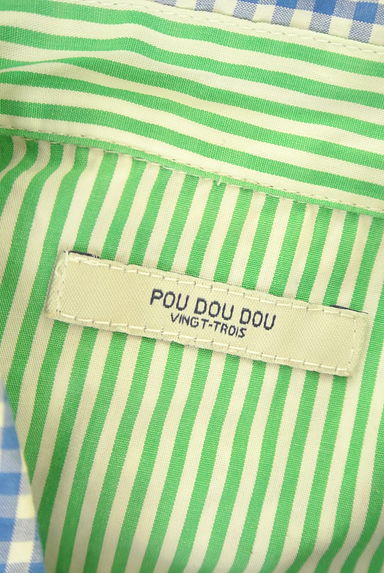 POU DOU DOU（プードゥドゥ）の古着「バイカラーギンガムチェック×花柄シャツ（ブラウス）」大画像６へ