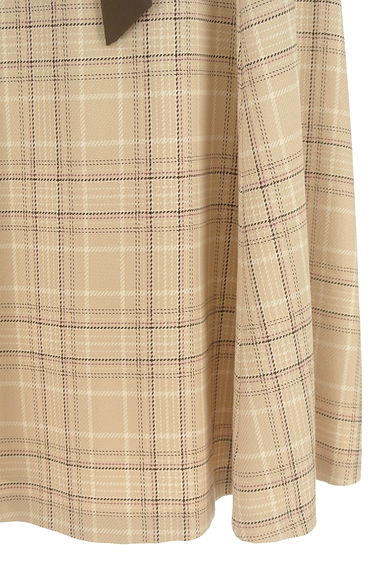 LAISSE PASSE（レッセパッセ）の古着「スウェードリボンベルト付き膝下チェックスカート（スカート）」大画像５へ