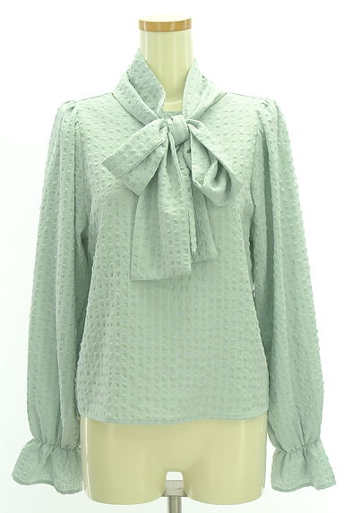 WILLSELECTION（ウィルセレクション）の古着「ギンガムチェックシアサッカーボウタイカットソー（カットソー・プルオーバー）」大画像１へ