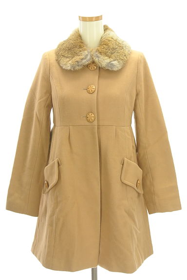 JILL by JILLSTUART（ジルバイジルスチュアート）の古着「ファー襟フレアコート（コート）」大画像１へ