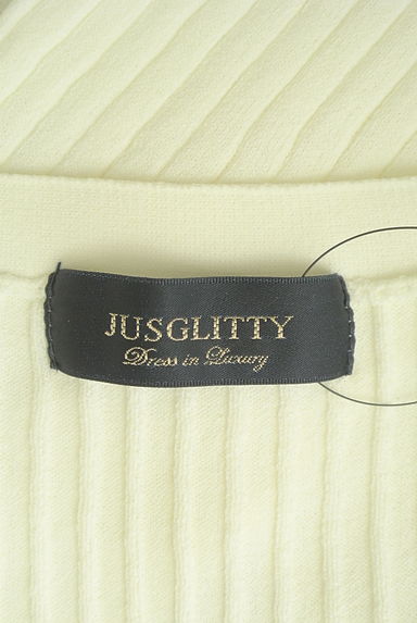 JUSGLITTY（ジャスグリッティー）の古着「透かし刺繍入りニットカーディガン（カーディガン・ボレロ）」大画像６へ