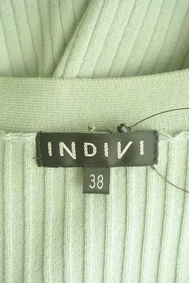 INDIVI（インディヴィ）の古着「リブニットカーディガン（カーディガン・ボレロ）」大画像６へ
