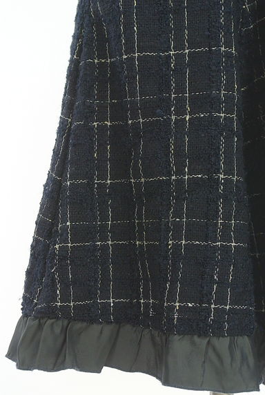 axes femme（アクシーズファム）の古着「ベルト付きチェック柄ツイード膝上ワンピース（キャミワンピース）」大画像５へ