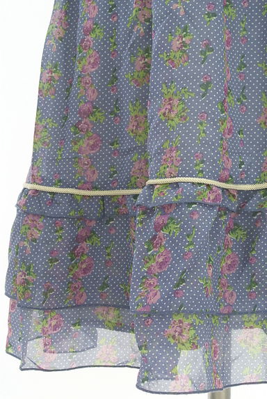 axes femme（アクシーズファム）の古着「ドット×花柄膝丈シフォンワンピース（ワンピース・チュニック）」大画像５へ