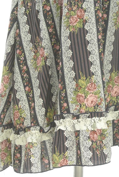 axes femme（アクシーズファム）の古着「レース＆花柄プリント膝丈ワンピース（ワンピース・チュニック）」大画像５へ