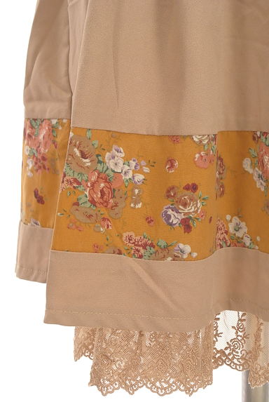 axes femme（アクシーズファム）の古着「レトロ花柄配色膝上ワンピース（ワンピース・チュニック）」大画像５へ