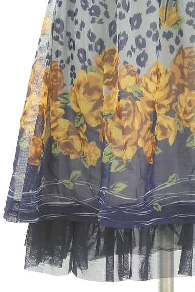 axes femme（アクシーズファム）の古着「レオパード×花柄膝上ワンピース（ワンピース・チュニック）」大画像５へ