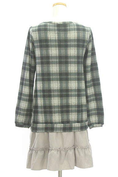 axes femme（アクシーズファム）の古着「裾ティアード膝上チェックワンピース（ワンピース・チュニック）」大画像２へ