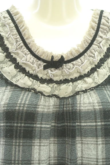 axes femme（アクシーズファム）の古着「裾ティアード膝上チェックワンピース（ワンピース・チュニック）」大画像４へ
