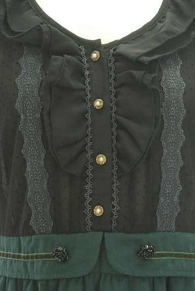 axes femme（アクシーズファム）の古着「ウエスト切替膝丈ガーリーワンピース（ワンピース・チュニック）」大画像４へ