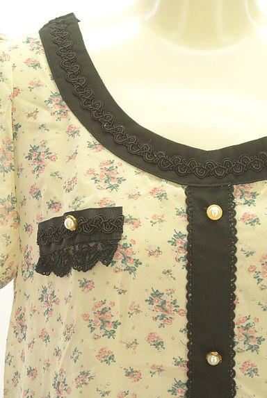 axes femme（アクシーズファム）の古着「小花×ラメドット膝上シフォンワンピース（ワンピース・チュニック）」大画像４へ