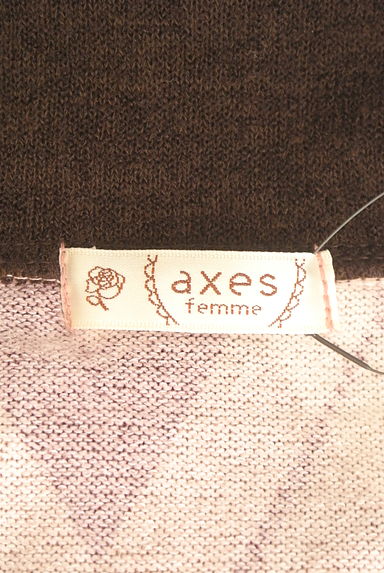 axes femme（アクシーズファム）の古着「ロールカラーアがいる柄ニットトップス（ニット）」大画像６へ
