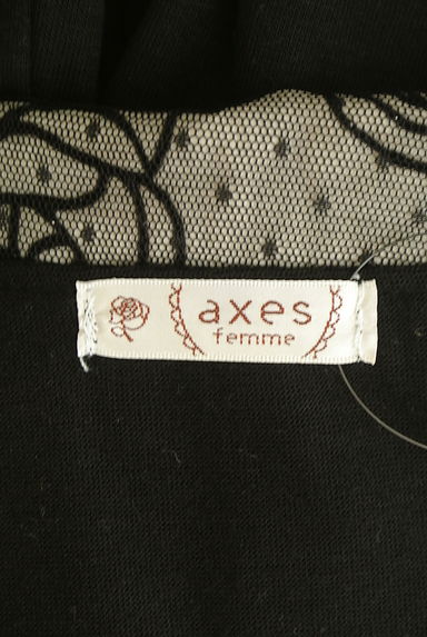 axes femme（アクシーズファム）の古着「フロッキー花柄＋チュール襟カットソー（カットソー・プルオーバー）」大画像６へ