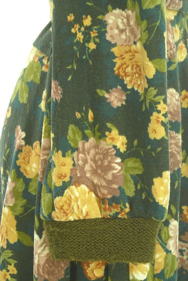 axes femme（アクシーズファム）の古着「ベルト付きロールカラー花柄膝丈ワンピース（ワンピース・チュニック）」大画像５へ