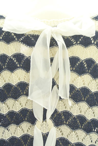 axes femme（アクシーズファム）の古着「バックレースアップ透かし編みニットトップス（ニット）」大画像５へ
