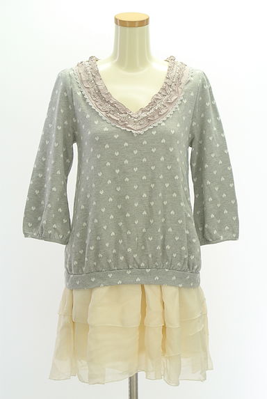 axes femme（アクシーズファム）の古着「裾ティアードシフォン膝上ワンピース（ワンピース・チュニック）」大画像１へ