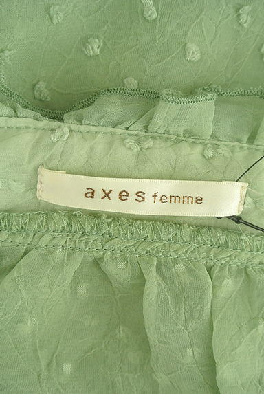 axes femme（アクシーズファム）の古着「ドット柄フリルシアーカットソー（カットソー・プルオーバー）」大画像６へ