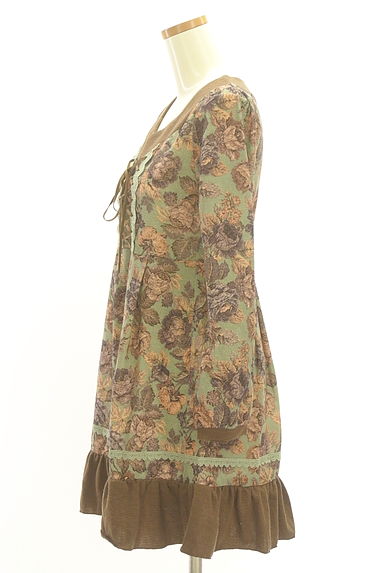 axes femme（アクシーズファム）の古着「ゴブラン織風花柄膝上ワンピース（ワンピース・チュニック）」大画像３へ