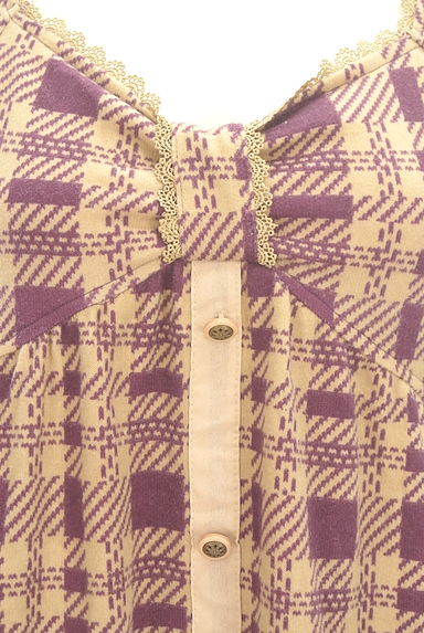 axes femme（アクシーズファム）の古着「フロントリボンチェック柄膝上ワンピース（ワンピース・チュニック）」大画像４へ