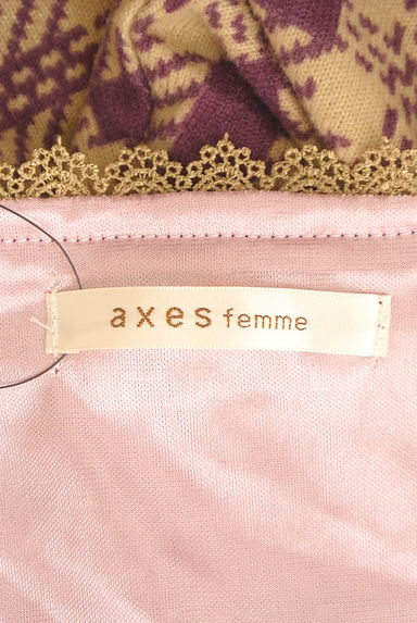 axes femme（アクシーズファム）の古着「フロントリボンチェック柄膝上ワンピース（ワンピース・チュニック）」大画像６へ