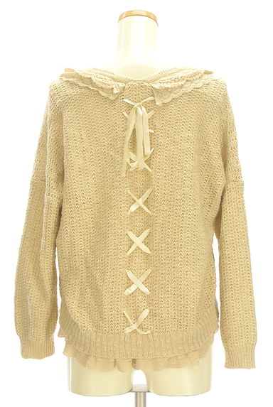 axes femme（アクシーズファム）の古着「バックレースアップニットトップス（ニット）」大画像２へ