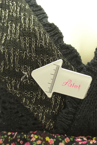 axes femme（アクシーズファム）の古着「ラメ糸混ニット切替花柄シフォンチュニック（カットソー・プルオーバー）」大画像５へ