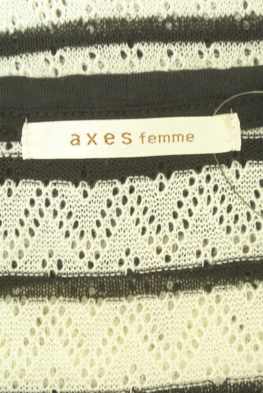 axes femme（アクシーズファム）の古着「襟付きボーダーニットトップス（ニット）」大画像６へ