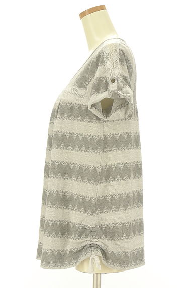 axes femme（アクシーズファム）の古着「レースボーダーカットソー（ニット）」大画像３へ