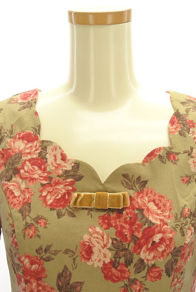 axes femme（アクシーズファム）の古着「花柄スカラップネックワンピース（ワンピース・チュニック）」大画像４へ