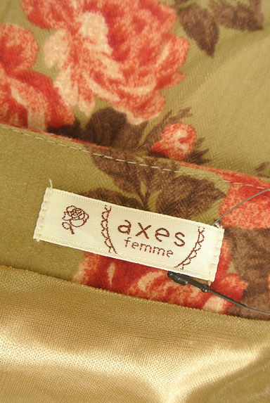 axes femme（アクシーズファム）の古着「花柄スカラップネックワンピース（ワンピース・チュニック）」大画像６へ