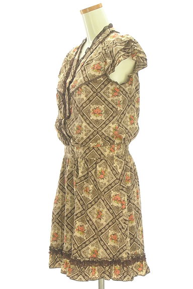 axes femme（アクシーズファム）の古着「花柄シフォン膝上ワンピース（ワンピース・チュニック）」大画像３へ