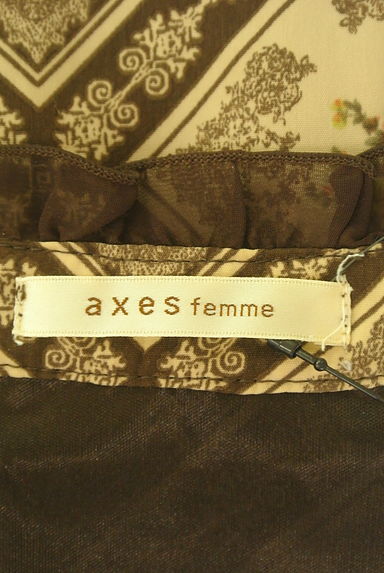 axes femme（アクシーズファム）の古着「花柄シフォン膝上ワンピース（ワンピース・チュニック）」大画像６へ