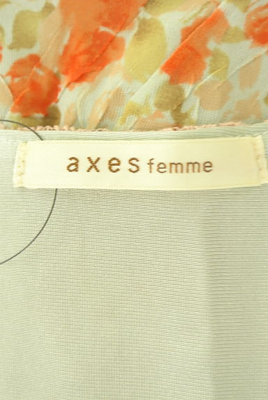 axes femme（アクシーズファム）の古着「レース×花柄膝上ティアードワンピース（ワンピース・チュニック）」大画像６へ