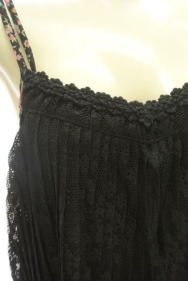 axes femme（アクシーズファム）の古着「プリーツレース×花柄シフォンキャミチュニック（カットソー・プルオーバー）」大画像４へ