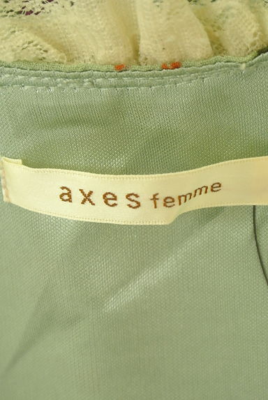 axes femme（アクシーズファム）の古着「レースフリル花柄シフォン膝上ワンピース（ワンピース・チュニック）」大画像６へ