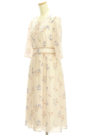 LAISSE PASSE（レッセパッセ）の古着「七分袖膝下花柄シアーワンピース（ワンピース・チュニック）」大画像３へ