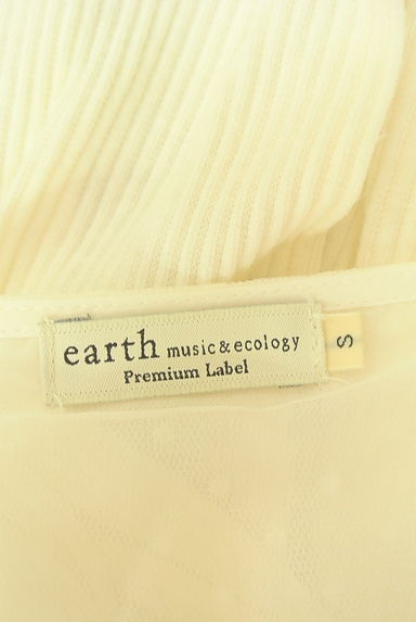 earth music&ecology（アースミュージック＆エコロジー）の古着「ドットチュール切替リブニットトップス（カットソー・プルオーバー）」大画像６へ